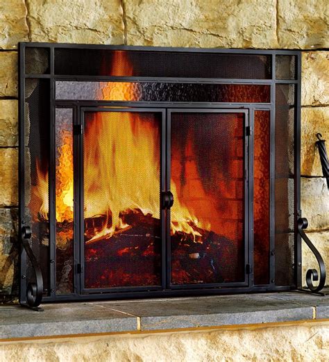 stainless steel fireplace enclosure|inexpensive fireplace doors.